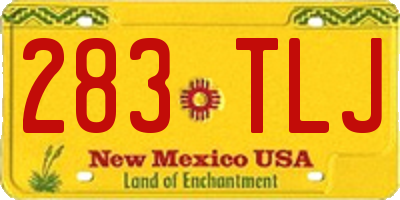 NM license plate 283TLJ