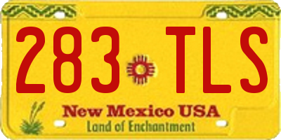 NM license plate 283TLS