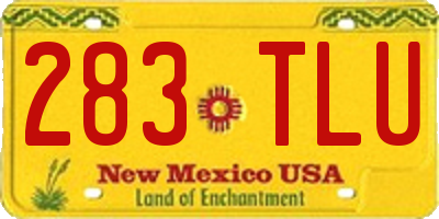 NM license plate 283TLU