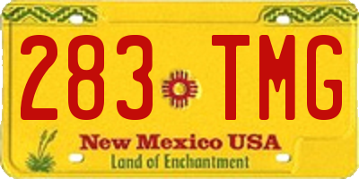 NM license plate 283TMG