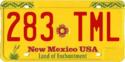NM license plate 283TML