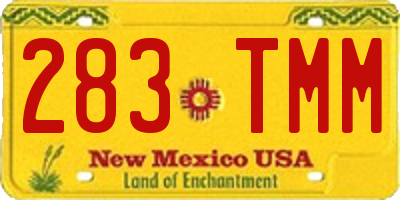 NM license plate 283TMM