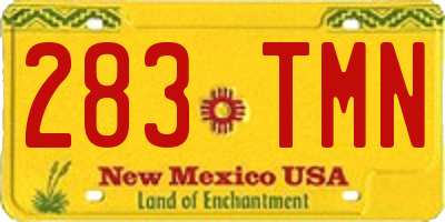 NM license plate 283TMN