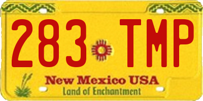 NM license plate 283TMP