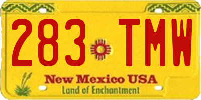 NM license plate 283TMW