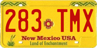 NM license plate 283TMX