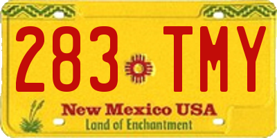 NM license plate 283TMY