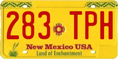 NM license plate 283TPH
