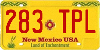 NM license plate 283TPL