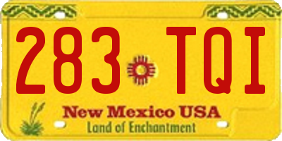 NM license plate 283TQI