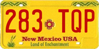 NM license plate 283TQP