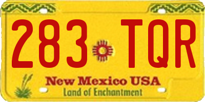 NM license plate 283TQR