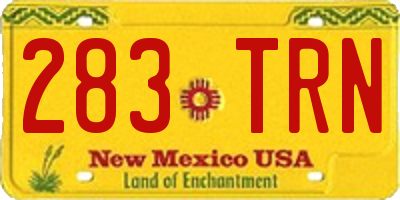 NM license plate 283TRN