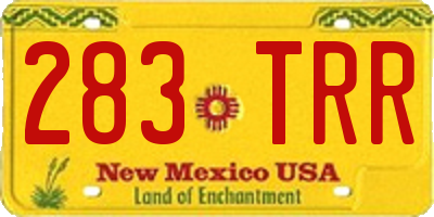 NM license plate 283TRR