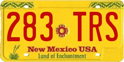 NM license plate 283TRS