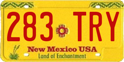 NM license plate 283TRY