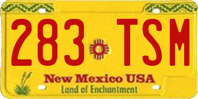 NM license plate 283TSM