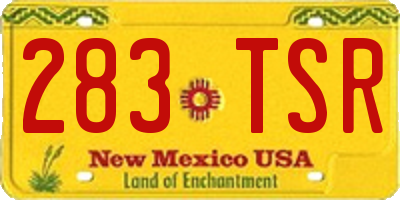 NM license plate 283TSR