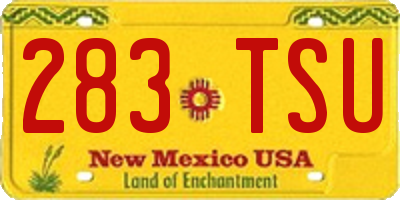 NM license plate 283TSU