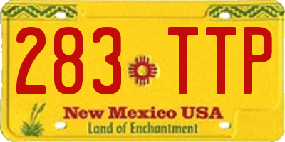 NM license plate 283TTP