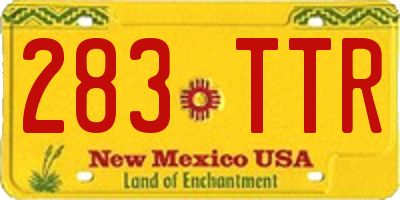 NM license plate 283TTR