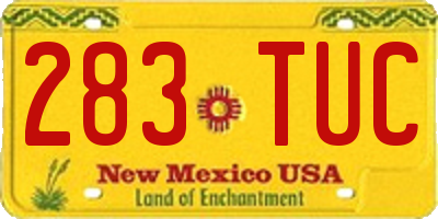NM license plate 283TUC