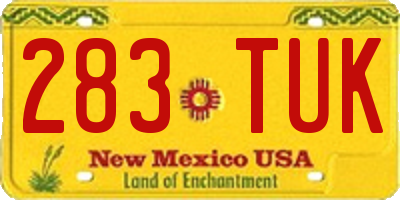 NM license plate 283TUK