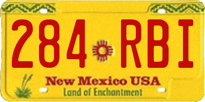 NM license plate 284RBI