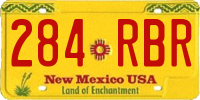 NM license plate 284RBR