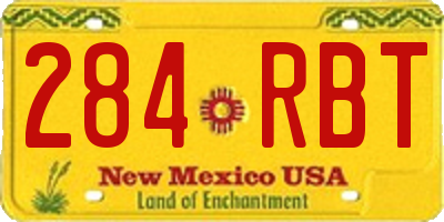NM license plate 284RBT