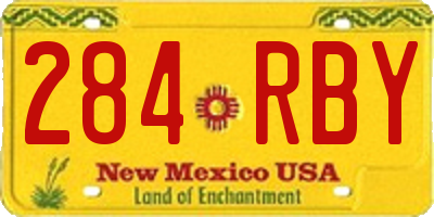 NM license plate 284RBY