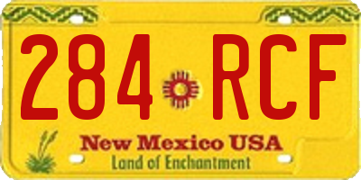 NM license plate 284RCF