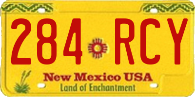 NM license plate 284RCY