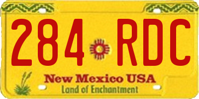 NM license plate 284RDC
