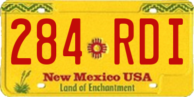NM license plate 284RDI