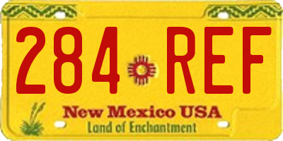 NM license plate 284REF