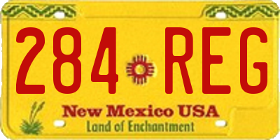 NM license plate 284REG