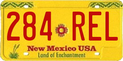 NM license plate 284REL