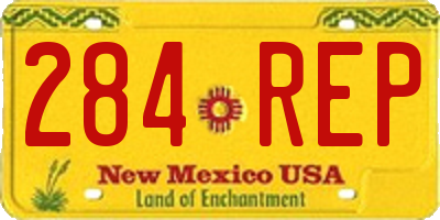 NM license plate 284REP