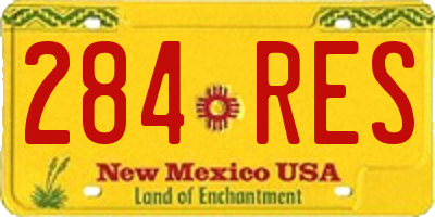 NM license plate 284RES