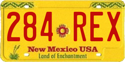 NM license plate 284REX