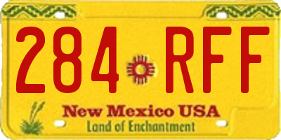 NM license plate 284RFF