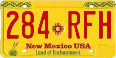 NM license plate 284RFH
