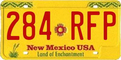 NM license plate 284RFP