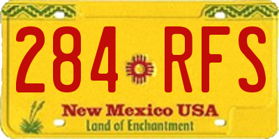 NM license plate 284RFS