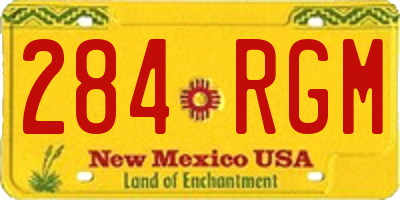 NM license plate 284RGM