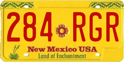 NM license plate 284RGR
