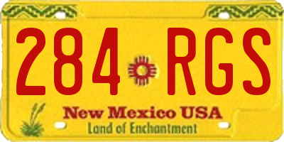 NM license plate 284RGS