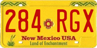 NM license plate 284RGX