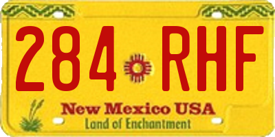 NM license plate 284RHF